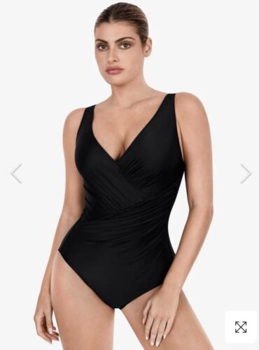 Deep-V Neck One-Piece Shapewear Swimsuit XXL
