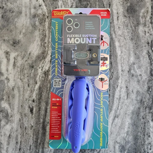 Tenikle Pro Flexible Tripod Bendable Suction Cup Camera & Phone Mount Blue - NOS