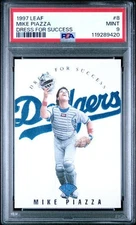 MIKE PIAZZA 1997 LEAF DRESS FOR SUCCESS #8 PSA 9 MINT /3500 QTY