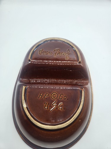 Casco H.P. Cazuela dividida ovalada a prueba de horno Co cerámica por goteo marrón EE. UU. - Imagen 2 de 13