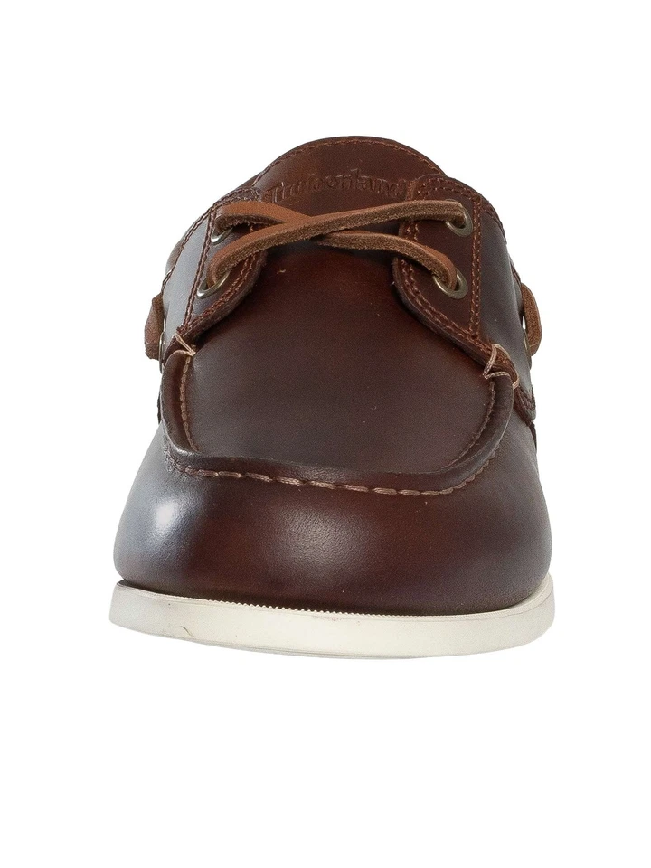 Timberland Pour des hommes Chaussure bateau en cuir Cedar Bay Essential, marron - Photo 4/4