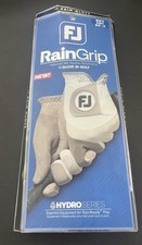 FootJoy Men's RainGrip Golf Glove, White/Grey, Medium/Large, Pair