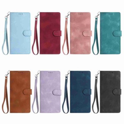 Strap Skin Leather Wallet Phone Case For Huawei P40 P30 P50 P20 Y5P Nova 9 5T Y5