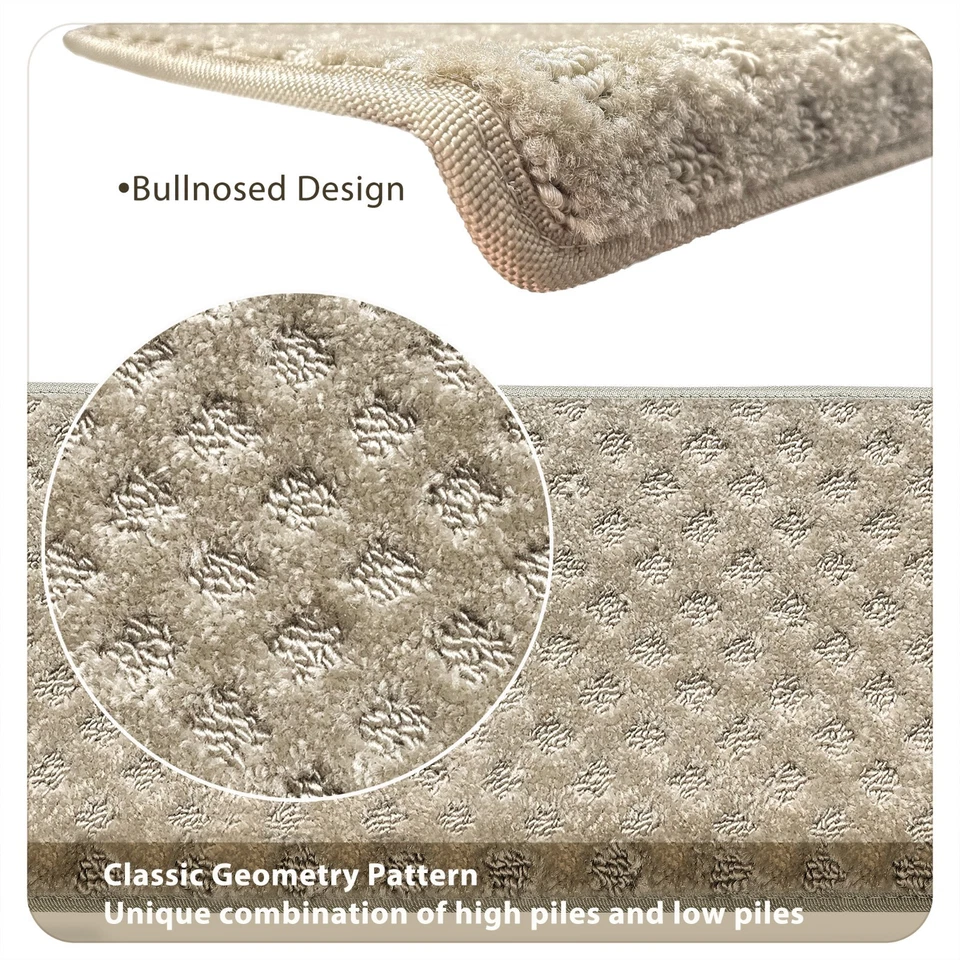 牛鼻地毯楼梯踏板9英寸x30英寸区域地毯门垫带免费14/12/7/2套装 — 第 4/4 张图片