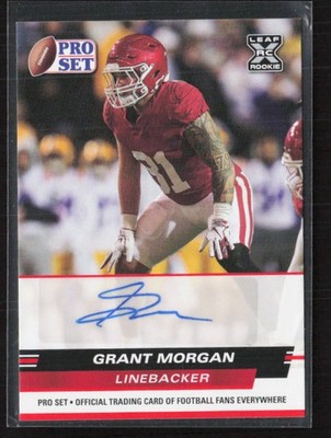 2022 Pro Set Draft #PSA-GM1 Grant Morgan Red Autographs Auto Arkansas (JB)