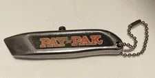 VTG 1962-1969 PAY ‘N PAK Promotional MINI KEYCHAIN BOX KNIFE 3”L x 5/8”W Blade