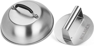 HULISEN Käse Schmelzen Kuppel & Zerschlagen Burger Presse, 9 Zoll Schwerlast Rund... 