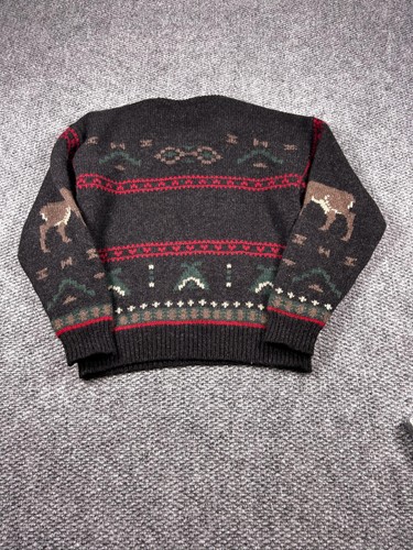 Vintage Woolrich Sweater Mens Large Moose Deer Wool Knit Pullover Outdoors 90s - Picture 5 of 6