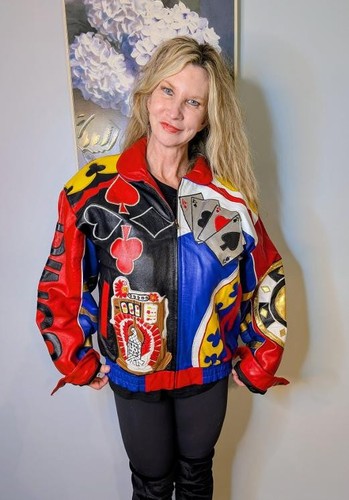 Vintage Leather Jacket mens / womens Las Vegas Casino Lucky Rare