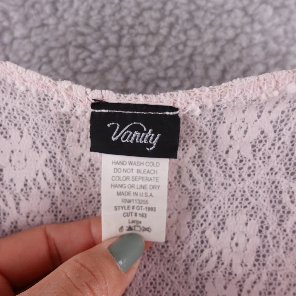 Top túnica vintage tocador rosa encaje Y2K Cottagecore Babydoll para mujer grande Foto 4 de 4