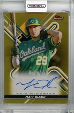 2022 Topps Finest Matt Olson Finest Auto Gold /50 Athletics