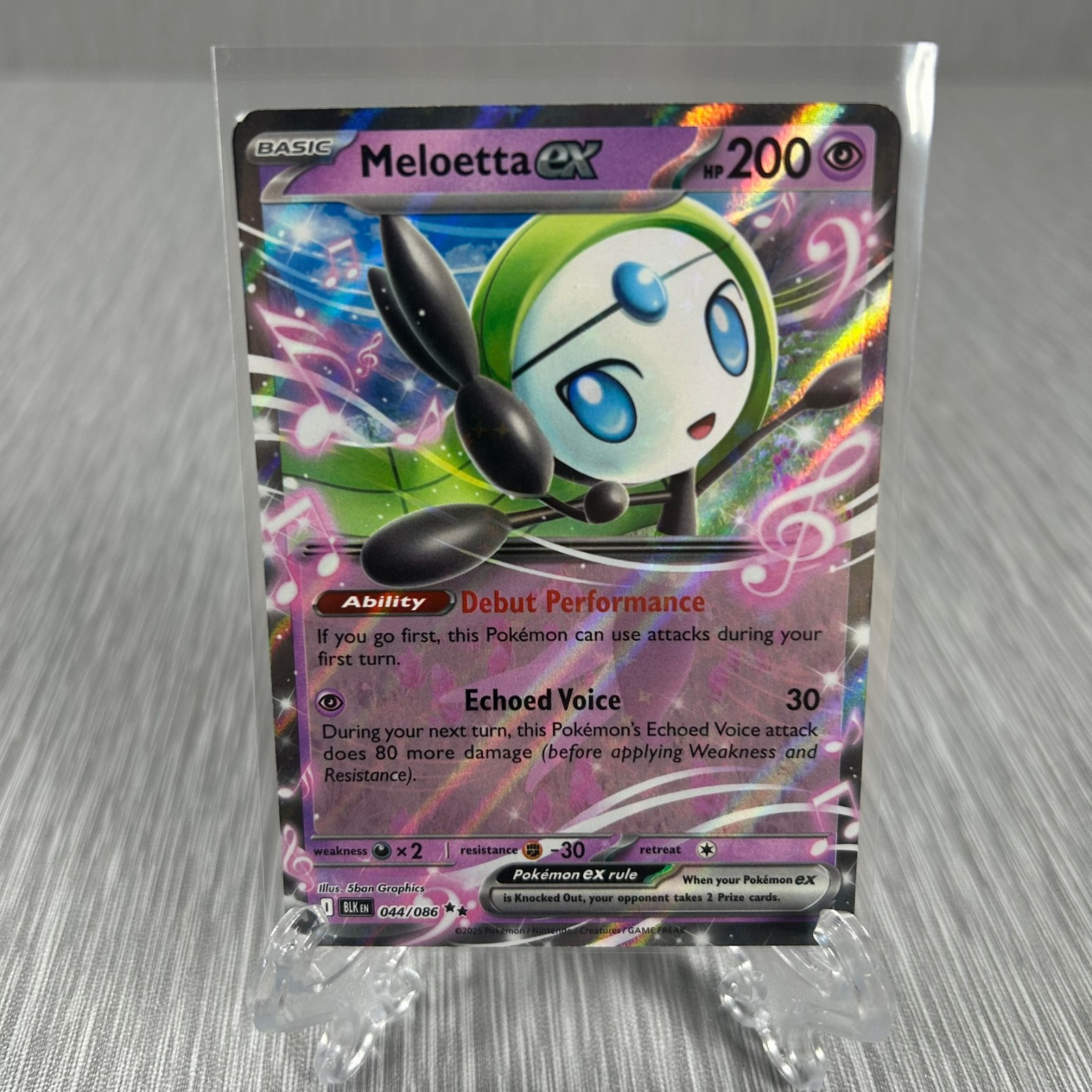 Meloetta ex - 044/086 - Double Rare - Black Bolt - NM/M - Pokemon - English