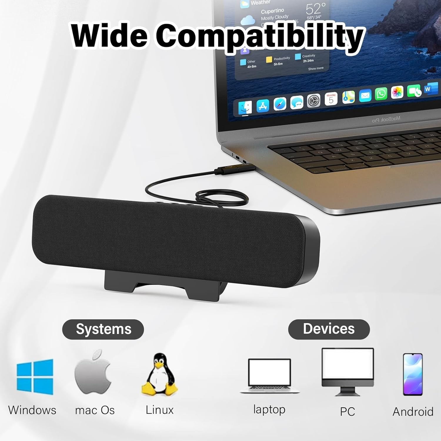 Computer Speakers for Desktop Pc, Monitor Speakers for Laptop,Pc Speakers with