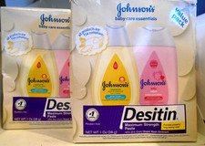 Johnson's Baby Care Essentials Gift Set Lotion Body Wash Diaper Rash Cream 2-LOT