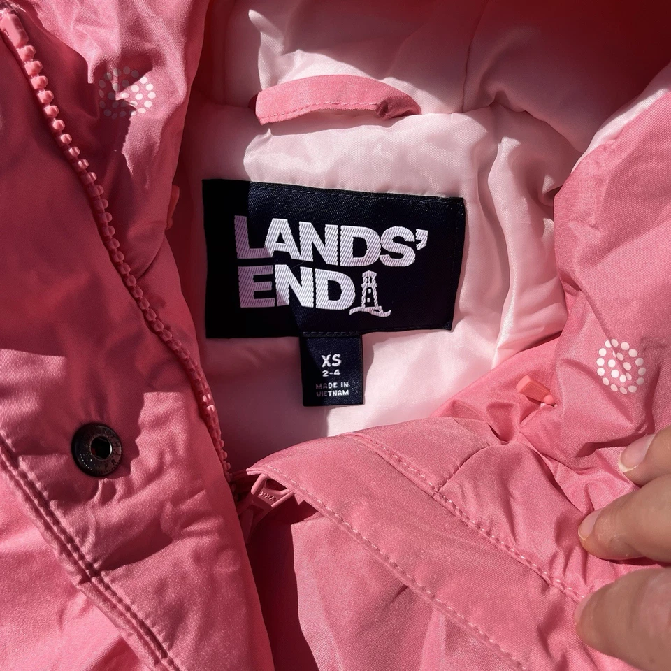 NWT Lands’ End Waterproof Insulated Hooded Raincoat Women’s Size XS - Image 4 of 4