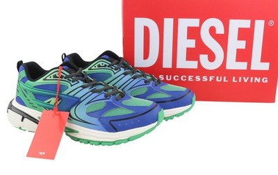 Diesel S-Serendipity Pro-X1 Herren Sneaker EU43 Blau & Grün Panelled Low UVP275 *