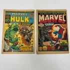 2x Vintage Marvel Comics, 1972/73, Incredible Hulk, Fantastic 4 and Spider-Man