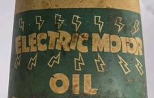 Vintage CITIES SERVICE ELECTRIC MOTOR OIL CAN 4 Oz. Lead Screw Top Can