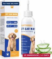 4 fl oz Dog Ear Cleaner Solution, Gentle Ear Wash for Dogs and Cats, Pet Ear Cle