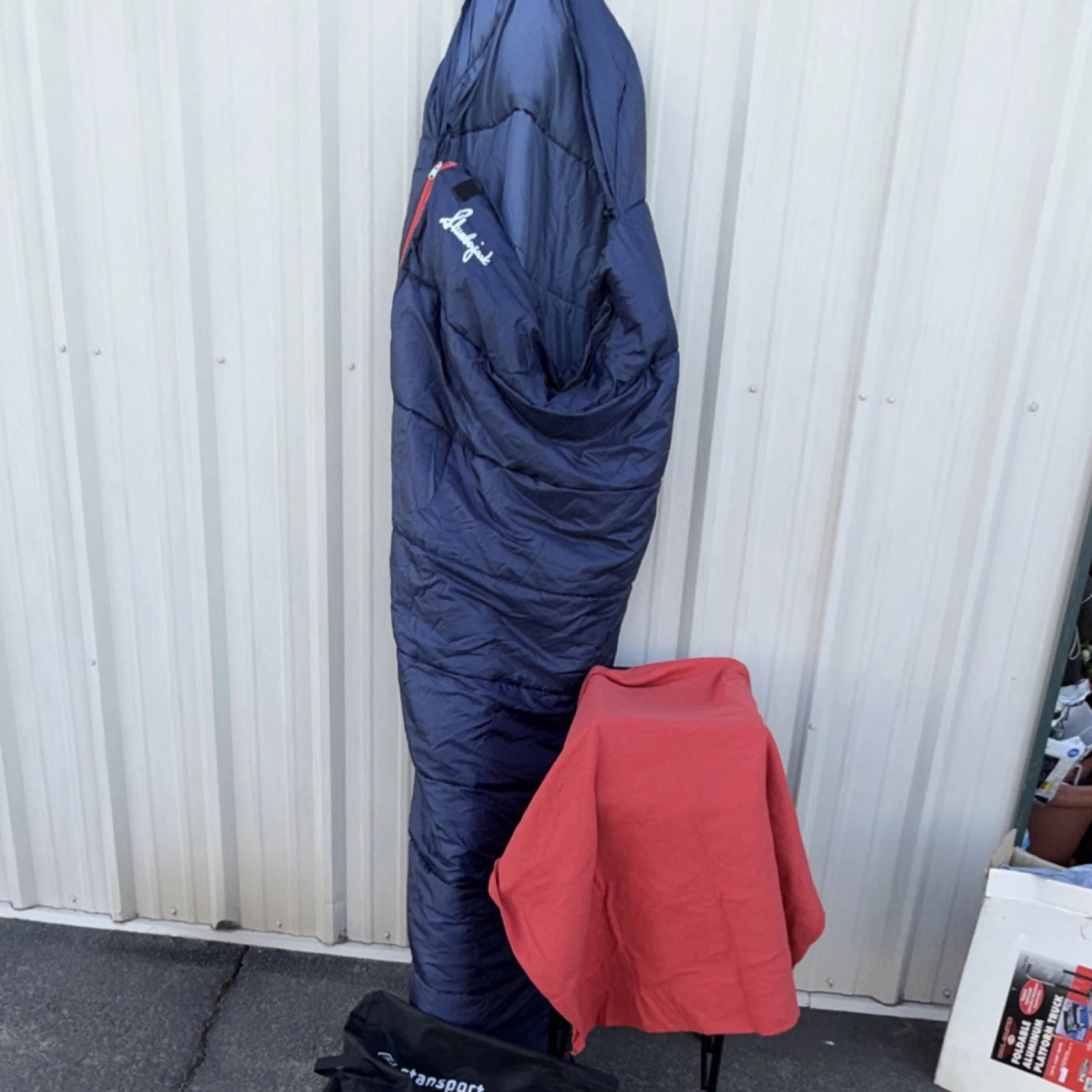 Slumberjack Sleeping Bag Navy Blue 35x88 in Polyester Water Resistant