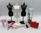 Vintage Barbie Doll Accessories Dress Form Mannequin Shelf Table