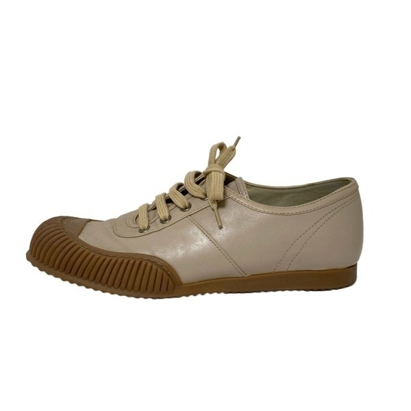 PRADA SPORT Leather Sneakers in Gray Beige for Women Size 38