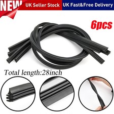 Image of 6pcs 28" Car Bus Silicone Frameless Windshield Wiper Blade Refills Universal