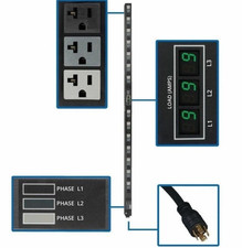 Tripp Lite Master Power Distributor Outlet PDU 3-Phs Metered Surge Protector NEW