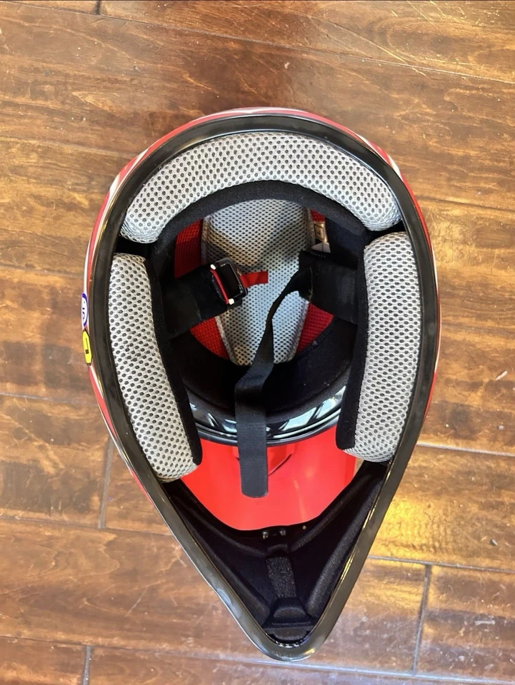 ZOX Rush JR Youth Motocross Helmet Large Orange/White 52-53cm NEW - Image 3 of 4