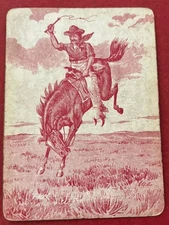 1 SWAP PLAYING CARDS Old Wide English Horse  & Rider Goodall Spade Ace
