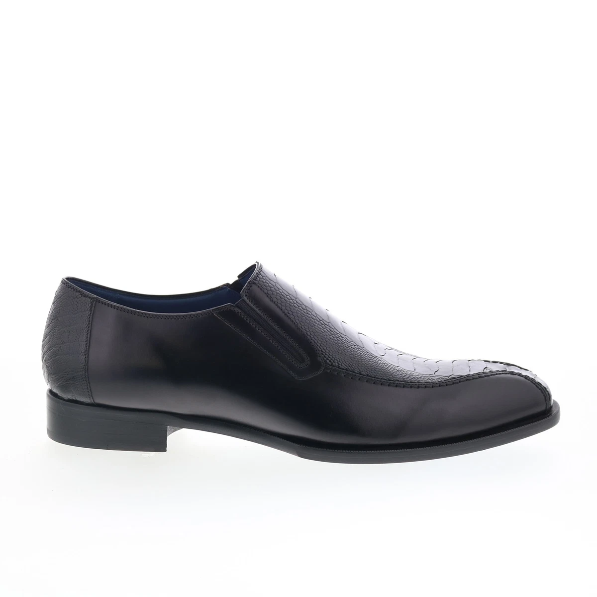 NIB Mezlan Men\'s Black Horse Beat Leather Mule Size 7 And 1/2 Made In Spain Milano Horsebit Mule // Obsidian Black – Anthony Veer main image 4