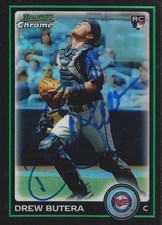 Drew Butera Minnesota Twins 2010 Bowman Chrome Signed Card 