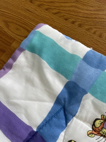 Vintage Winnie the Pooh Tigger Crib Comforter Baby Blanket Blue Purple Ladybug - 第 7/11 張圖片