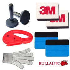 Pro 8in1 Stickers Car Wrapping Installation Tools Vinyl Squeegee 2 Magnets Knife