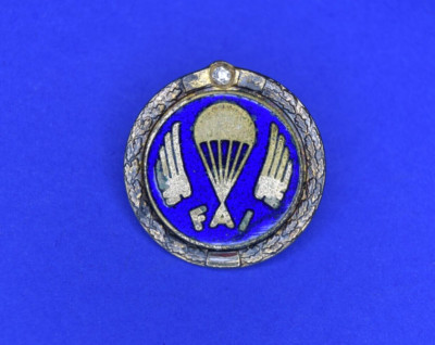 Very Rare FAI Hungary Sport Parachutist Jump Wing Parachute Badge 1000 Jumps!