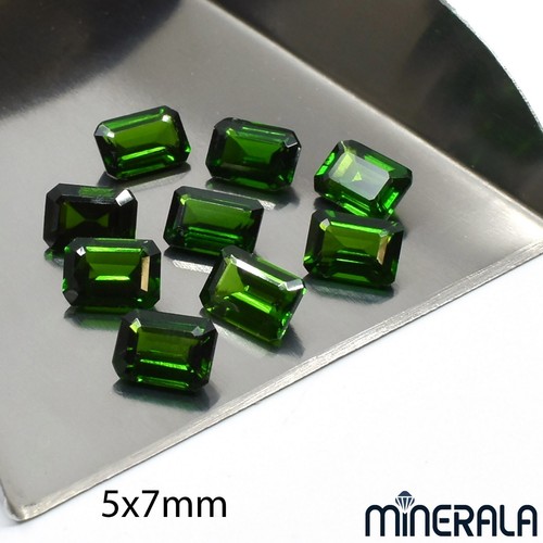 NATUR GRÜN CHROMDIOPSID EDELSTEIN ACHTECK FACETTIERT 3x5mm 5x7mm WP027EA - Bild 4 von 4