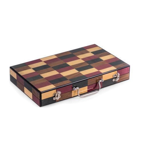Bey Berk 15" Backgammon Set With Birch & Olive Wood Inlay - Picture 2 of 3