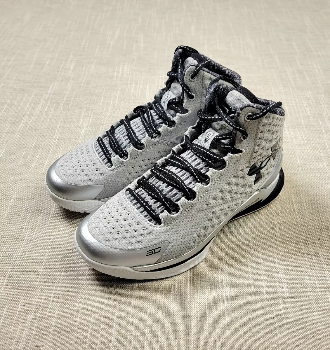 Under Armour Curry 1 GS Black History Month Basketball Shoes Gray