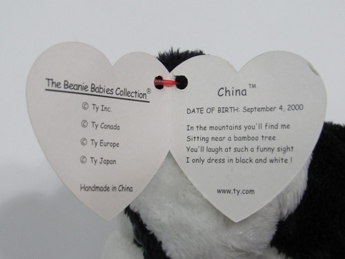 TY Beanie Baby China Der Pandabär 2000 Neu mit Etikett - Bild 3 von 5