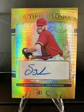 2022 Panini Select Youth Explosion Signatures Holo Gold 3/10 Sam Bachman Auto SP