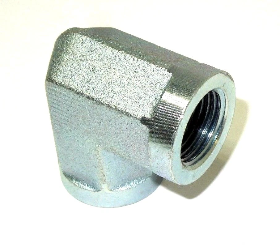 3/8" Female NPT x 1/4" Female NPT 90° Elbow Plated Steel Hydraulic 5504-06-04 - Image 4 of 4