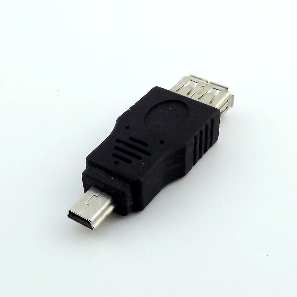 10pcs USB 2.0 A Female Jack to Mini USB B 5 Pin Male Plug OTG Adapter Connector - Image 3 of 4