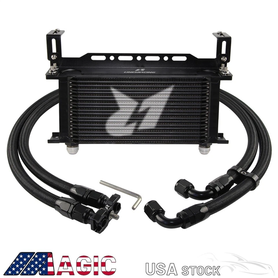 AN10 19 Row Oil Cooler Kit For BMW E82 135i E36 M3-Euro E46 M3 E90 E92 E93 335i Foto 2 de 4