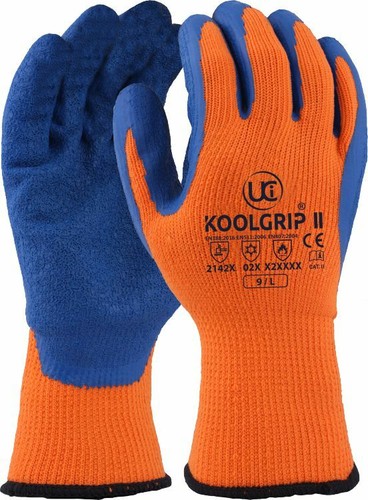 Thermal Winter Gloves UCi KoolGrip-II Thermo-Star Latex Coated Grip 10 PAIRS - 第 2/5 張圖片