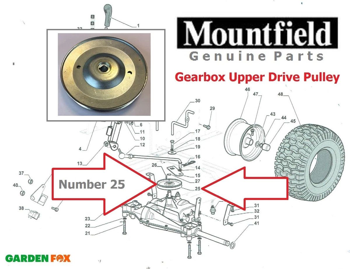 Genuine Mountfield T38M Manual Transmission Gearbox Upper DRIVE