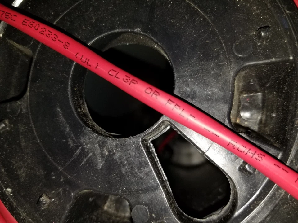 Carol E3632S 12/2C Solid Shield Plenum Fire Alarm Cable Wire FPLP/CL3P Red /50ft - Image 4 of 4