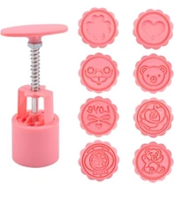 WANDIC Hand Press Mold, Set of 9, Hand Pressure Tool with 8 Pattern Stamps
