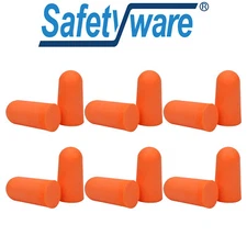 6 Pairs Disposable PU Soft Foam Ear Plugs Anti Noise Reduction for Sleeping Bulk