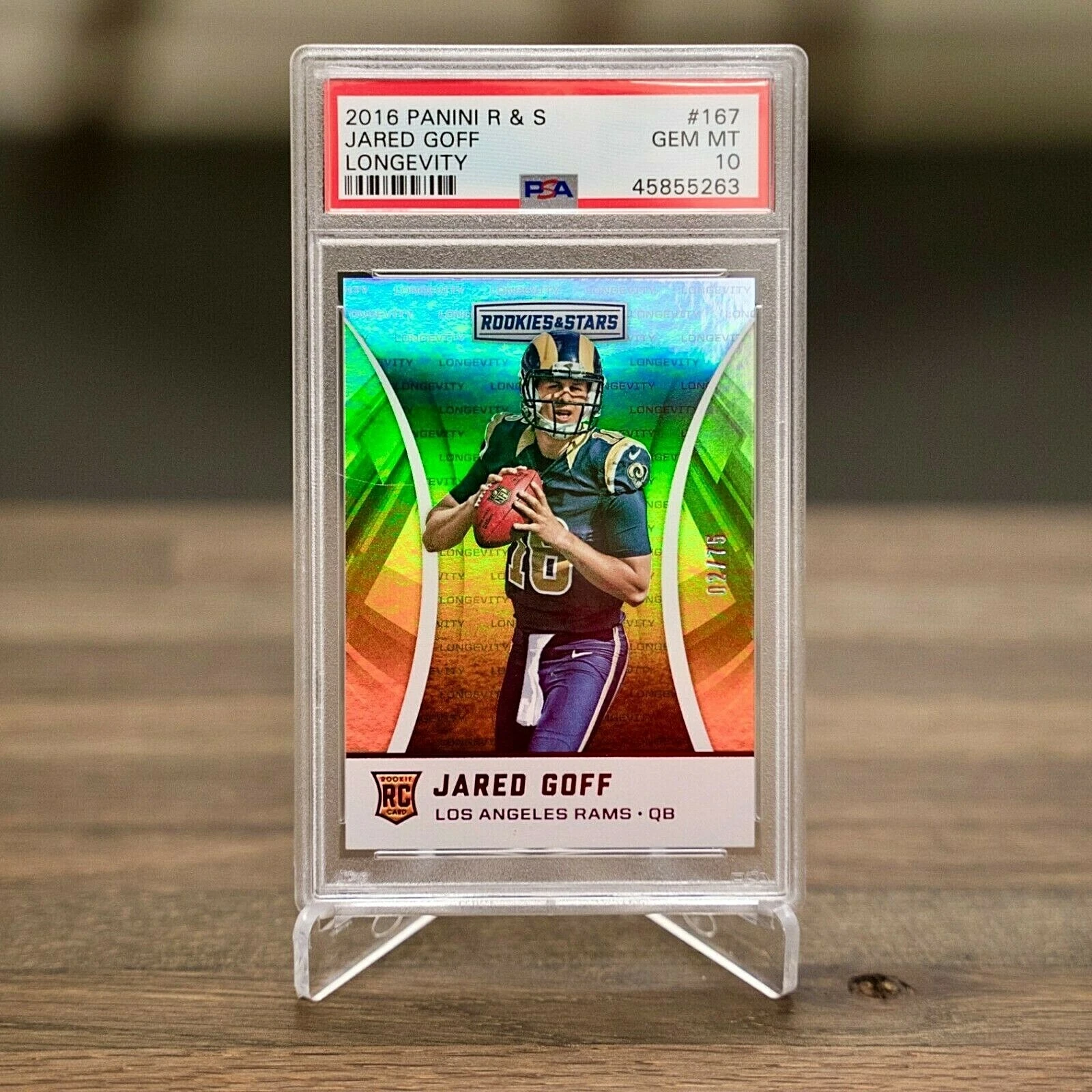 Jared Goff Panini Rookies & Stars #167 Longevity