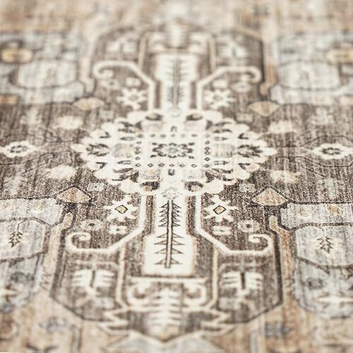 Washable 3X14 Runner Rugs - Large Boho Rugs for Living Room Stain 3x14 Beige - Picture 6 of 7